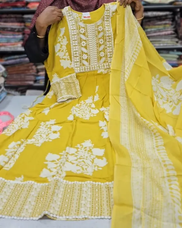 Premium Rayon Cotton Kurti with Dupatta Set | KS892